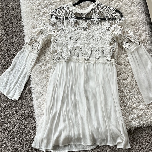 Altar’d State White Embellished and Embroidered Dress - Picture 2 of 6